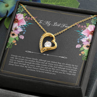Load image into Gallery viewer, To My Best Friend Gifts, Friends Are Our Chosen Family, Forever Love Heart Necklace For Women, Birthday Present Idea From Bestie
