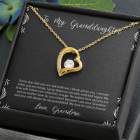 Load image into Gallery viewer, To My Granddaughter Gifts, I Think About You, Forever Love Heart Necklace For Women, Birthday Present Idea From Grandma
