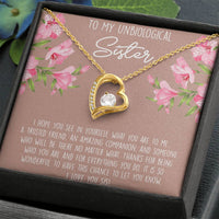 Load image into Gallery viewer, To My Best Friend Gifts, To My Unbiological Sister, Forever Love Heart Necklace For Women, Birthday Present Idea From Bestie
