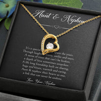 Load image into Gallery viewer, To My Aunt Gifts, Special Bond, Forever Love Heart Necklace For Women, Birthday Present Idea From Nephew

