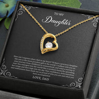 Load image into Gallery viewer, To My Daughter  Gifts, Most Priceless Gift, Forever Love Heart Necklace For Women, Birthday Present Idea From Dad
