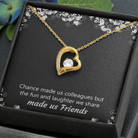 Load image into Gallery viewer, Retirement Gifts, Chance Made Us Colleagues, Happy Retirement Forever Love Heart Necklace For Women, Retirement Party Favor From Coworkers
