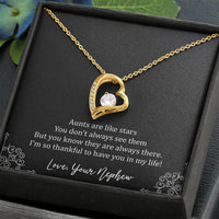 Load image into Gallery viewer, To My Aunt Gifts, Aunts Are Like Stars, Forever Love Heart Necklace For Women, Birthday Present Idea From Nephew
