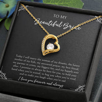 Load image into Gallery viewer, To My Bride Gifts, Today I Will Marry The Woman of My Dreams, Forever Love Heart Necklace For Women, Wedding Day Thank You Ideas From Groom
