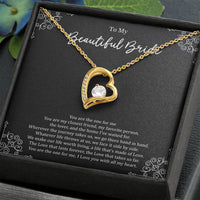 Load image into Gallery viewer, To My Bride Gifts, You Are The One For Me, Forever Love Heart Necklace For Women, Wedding Day Thank You Ideas From Groom
