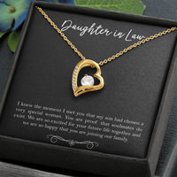 Load image into Gallery viewer, To My Daughter-in-law Gifts, I Knew The Moment I Met You, Forever Love Heart Necklace For Women, Birthday Present Idea From Mother-in-law
