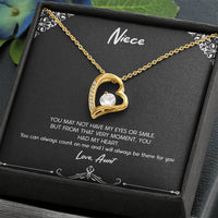 Load image into Gallery viewer, To My Niece  Gifts, You Can Always Count On Me, Forever Love Heart Necklace For Women, Birthday Present Idea From Aunt
