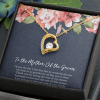 Load image into Gallery viewer, Mom Of The Groom Gifts, My Heart Is Grateful, Forever Love Heart Necklace For Women, Wedding Day Thank You Ideas From Bride
