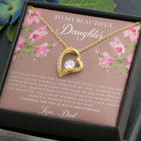 Load image into Gallery viewer, To My Daughter Gifts, If I Could Give You One Thing In Life, Forever Love Heart Necklace For Women, Birthday Present Idea From Dad
