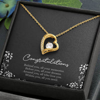 Load image into Gallery viewer, Retirement Gifts, Behind You, Happy Retirement Forever Love Heart Necklace For Women, Retirement Party Favor From Friends Coworkers
