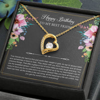 Load image into Gallery viewer, Birthday Gifts For Women, Lucky To Have You, Forever Love Heart Necklace, Happy Birthday Message Card Jewelry For Best Friend
