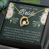 Load image into Gallery viewer, Sister of the Bride Gifts, Thank You for Being There, Forever Love Heart Necklace For Women, Wedding Day Thank You Ideas From Bride
