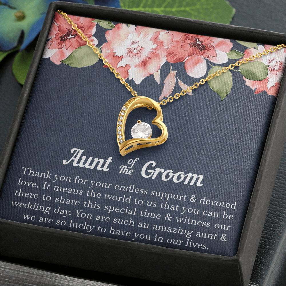 Aunt of the Groom Gifts, You Are Amazing, Forever Love Heart Necklace For Women, Wedding Day Thank You Ideas From Groom