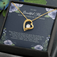 Load image into Gallery viewer, To My Mom of the Bride Gifts, You Mean The World To Me, Forever Love Heart Necklace For Women, Wedding Day Thank You Ideas From Bride
