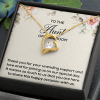 Load image into Gallery viewer, Aunt of the Groom Gifts, Thank You for Your Support, Forever Love Heart Necklace For Women, Wedding Day Thank You Ideas From Groom
