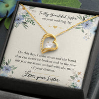 Load image into Gallery viewer, Bride Gifts, On This Day, Forever Love Heart Necklace For Women, Wedding Day Thank You Ideas From Sister
