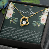 Load image into Gallery viewer, To My Best Friend Gifts, To My Soul Sister, Forever Love Heart Necklace For Women, Birthday Present Idea From Bestie
