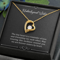 Load image into Gallery viewer, To My Unbiological Sister Gifts, Reminder of Love, Forever Love Heart Necklace For Women, Birthday Present Idea From Sister-in-law
