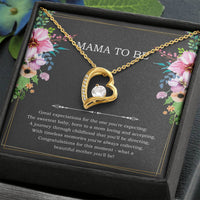 Load image into Gallery viewer, Gift for Expecting Mom, Congratulations For This Moment, Mom to Be Forever Love Heart Necklace For Women, Pregnancy Gift For New Mother
