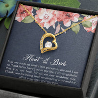 Load image into Gallery viewer, Aunt of the Bride Gifts, You Are Important To Me, Forever Love Heart Necklace For Women, Wedding Day Thank You Ideas From Bride
