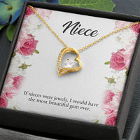 Load image into Gallery viewer, To My Niece Gifts, If Nieces Were Jewels, Forever Love Heart Necklace For Women, Niece Birthday Present From Aunt Uncle
