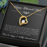 Load image into Gallery viewer, Mom Retirement Gifts, Next Chapter, Happy Retirement Forever Love Heart Necklace For Women, Retirement Party Favor From Daughter Son
