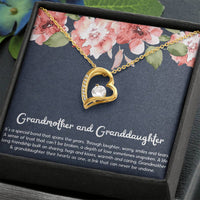 Load image into Gallery viewer, To My Granddaughter Gifts, Special Bond, Forever Love Heart Necklace For Women, Birthday Present Idea From Grandma
