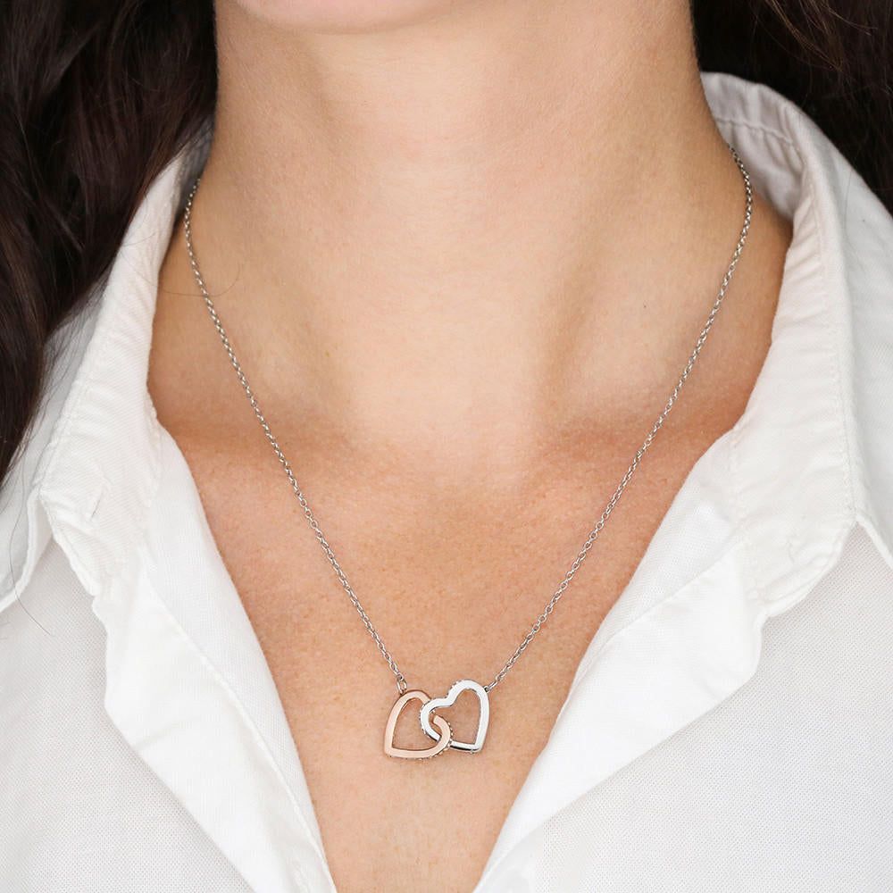 To My Niece Gifts, How Grateful I Am For That Special Bond, Interlocking Heart Necklace For Women, Niece Birthday Present From Aunt