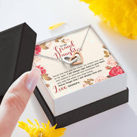 Load image into Gallery viewer, To My Grandaughter Gifts, Never forget that I will always love you Interlocking Heart Necklace For Women, Present From Grandpa
