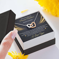 Load image into Gallery viewer, To My Girlfriend, When You Wear This Promise Necklace, Interlocking Heart Necklace For Women, Anniversary Birthday Gifts From Boyfriend
