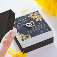 Load image into Gallery viewer, To My Bride Gifts, I Have A Dream, Interlocking Heart Necklace For Women, Wedding Day Thank You Ideas From Groom
