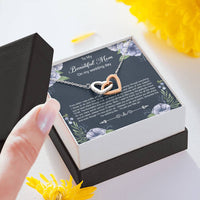 Load image into Gallery viewer, Mom of the Bride Gifts, You Thought Me Right From Wrong, Interlocking Heart Necklace For Women, Wedding Day Thank You Ideas From Bride

