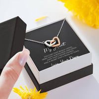 Load image into Gallery viewer, To My Aunt Gifts, Love That&#39;s Never Ending, Interlocking Heart Necklace For Women, Birthday Present Idea From Niece
