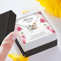 Load image into Gallery viewer, Gift for Expecting Mom, To An Amazing Woman, Mom to Be Interlocking Heart Necklace For Women, Pregnancy Gift For New Mother
