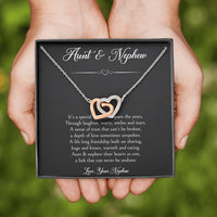 Load image into Gallery viewer, To My Aunt Gifts, Special Bond, Interlocking Heart Necklace For Women, Birthday Present Idea From Nephew
