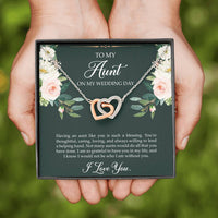 Load image into Gallery viewer, Aunt of the Bride Gifts, I Am So Grateful To Have You, Interlocking Heart Necklace For Women, Wedding Day Thank You Ideas From Bride
