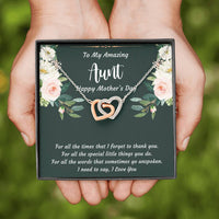 Load image into Gallery viewer, To My Aunt Gifts, I Love You, Interlocking Heart Necklace For Women, Aunt Mother&#39;s Day Present From Niece Nephew
