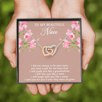 Load image into Gallery viewer, To My Niece  Gifts, You Were A Gift For Me From God, Interlocking Heart Necklace For Women, Birthday Present Idea From Aunt
