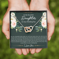 Load image into Gallery viewer, To My Bride Gifts, This Is Your Time, Interlocking Heart Necklace For Women, Wedding Day Thank You Ideas From Mom
