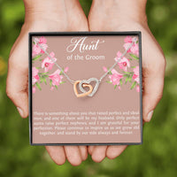 Load image into Gallery viewer, Aunt of the Groom Gifts, Grateful for Your Protection, Interlocking Heart Necklace For Women, Wedding Day Thank You Ideas From Bride
