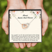 Load image into Gallery viewer, To My Niece Gifts, How Grateful I Am For That Special Bond, Interlocking Heart Necklace For Women, Niece Birthday Present From Aunt
