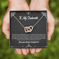Load image into Gallery viewer, To My Soulmate, The Day I Met You, Interlocking Heart Necklace For Girlfriend, Anniversary Birthday Valentines Day Gifts From Boyfriend
