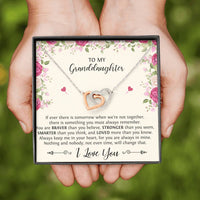 Load image into Gallery viewer, To My Granddaughter Gifts, If Tomorrow We’re Not Together, Interlocking Heart Necklace For Women, Birthday Present Idea From Grandma Grandpa
