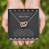 Load image into Gallery viewer, To My Maid of Honor Gifts, We Are Sisters for Life, Interlocking Heart Necklace For Women, Wedding Day Thank You Ideas From Bride
