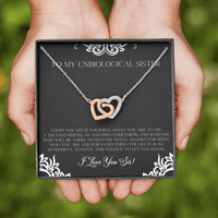 Load image into Gallery viewer, To My Unbiological Sister Gifts, I Hope You See in Yourself, Interlocking Heart Necklace For Women, Birthday Present Idea From Sister-in-law
