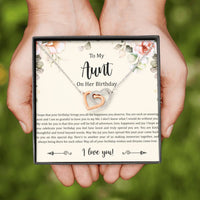 Load image into Gallery viewer, To My Aunt Gifts, Aunt on Her Birthday, Interlocking Heart Necklace For Women, Aunt Birthday Present From Niece Nephew
