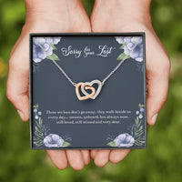 Load image into Gallery viewer, Loss of Loved One Gifts, Still Loved, Sympathy Interlocking Heart Necklace For Loss of Loved One, Memorial Sorry For Your Loss Present
