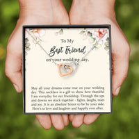 Load image into Gallery viewer, Bride Gifts, May All Your Dreams Come True, Interlocking Heart Necklace For Women, Wedding Day Thank You Ideas From Best Friend
