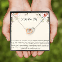 Load image into Gallery viewer, To My Wife, My Other Half, Interlocking Heart Necklace For Women, Anniversary Birthday Gifts From Husband
