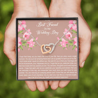 Load image into Gallery viewer, Bride Gifts, I Hope You Enjoy Every Single Moment, Interlocking Heart Necklace For Women, Wedding Day Thank You Ideas From Best Friend
